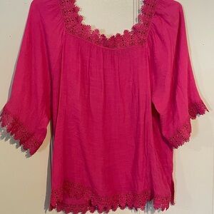 Women’s bright pink blouse